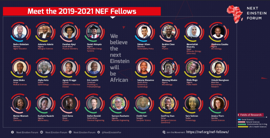 Les 25 scientifiques du Next Einstein Forum 2019