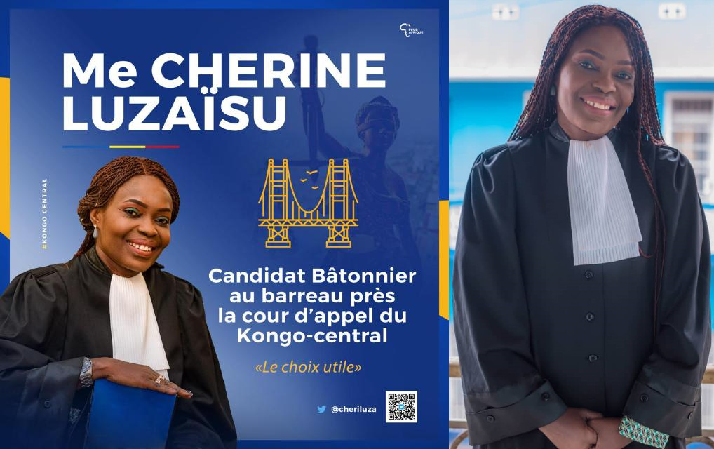 RDC: Me Cherine Luzaisu, première femme élue bâtonnier du barreau du Kongo Central